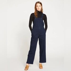 Universal Standard Casey Classic Denim Overalls in Dark Indigo